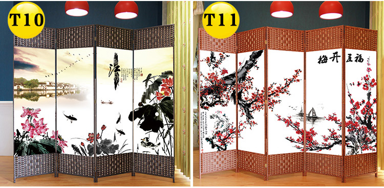 Trung Quốc phong cách gấp màn hình di động đơn giản phòng khách hiện đại phòng ngủ trang trí tường hiên hai mặt vải gấp màn hình căn hộ nhỏ - Màn hình / Cửa sổ vách lam gỗ