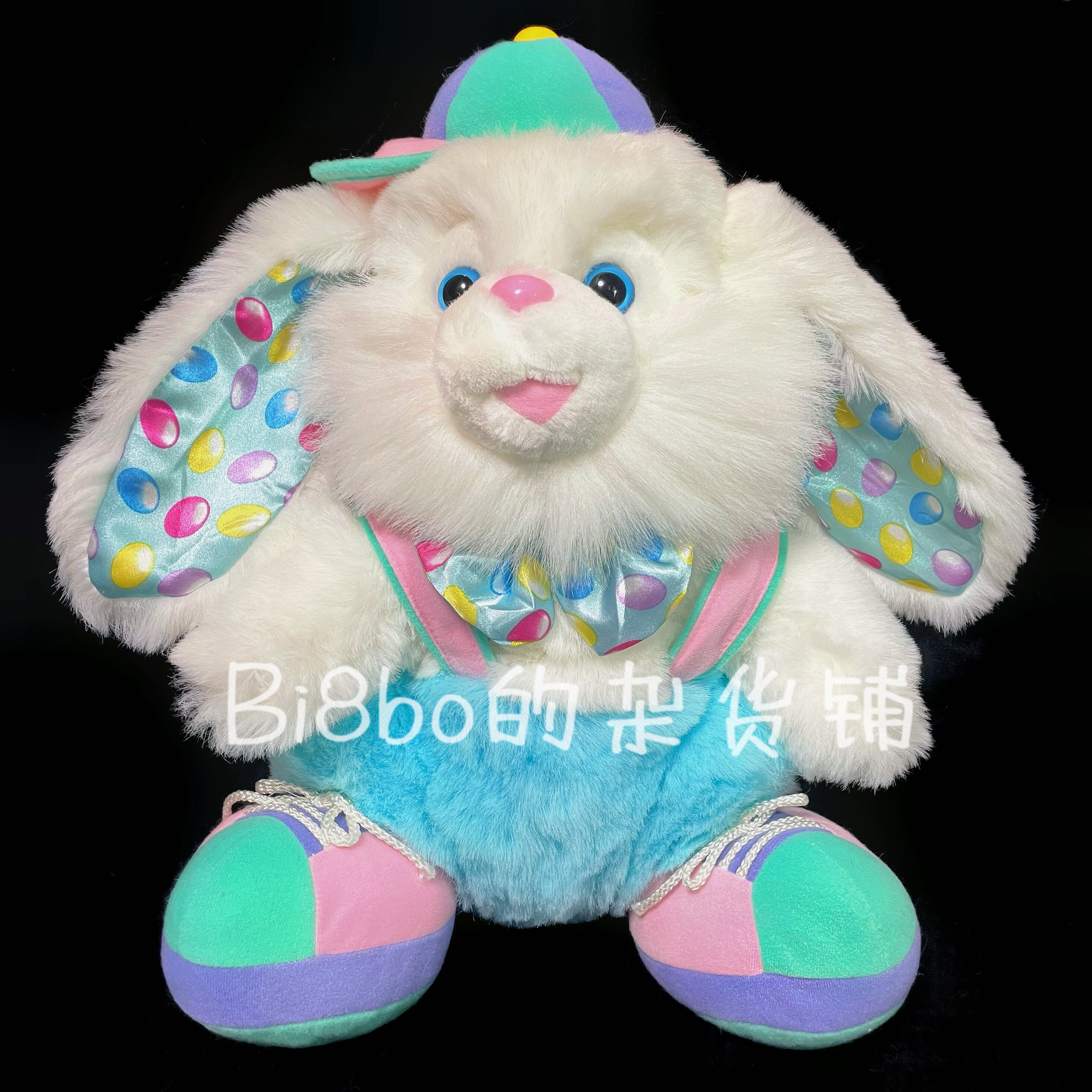 (Sold) Haitao Rabbit Macaron Rabbit with Label Showa Rabbit Old Material Rabbit Borrowing Popples