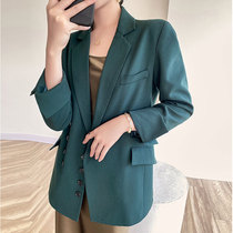 2022 spring and autumn new large size net red small suit jacket female fat mm200 catties interview professional formal work clothes
