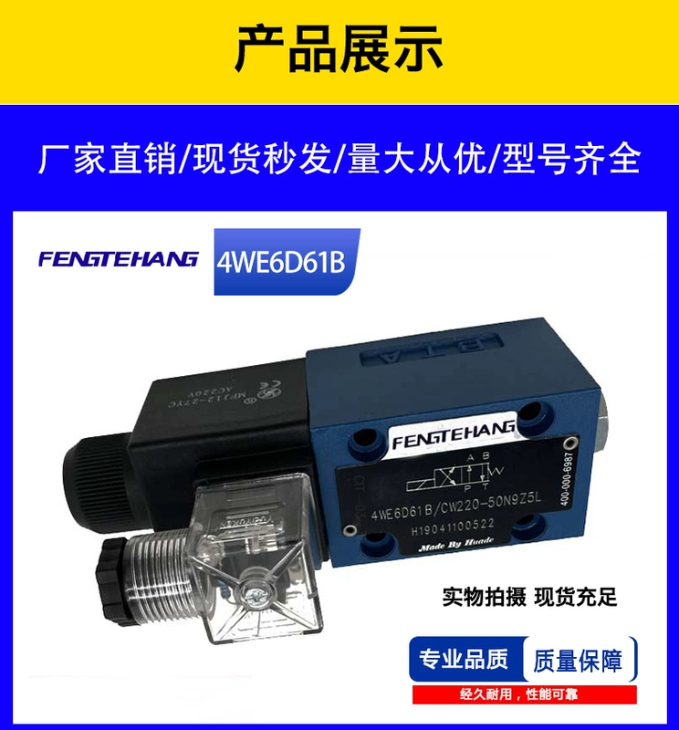 Van đảo chiều điện từ thủy lực FTH một đầu 4WE6C/6Y/6D61B/CG24N9Z5L/CW220