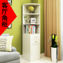 Corner cabinet Side cabinet against the wall corner cabinet Triangle cabinet Living room modern simple bedroom storage bookcase shelf shelf