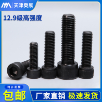 M8M10M12 high strength class 12 9 cylindrical head hexagon socket screw black cup head cylindrical head Lenger screw