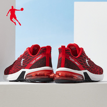 Jordan Men Shoes Sneakers Full Red Damping Air Cushion Shoes Summer New Net Face Breathable Deodorant Running Shoes Big Red