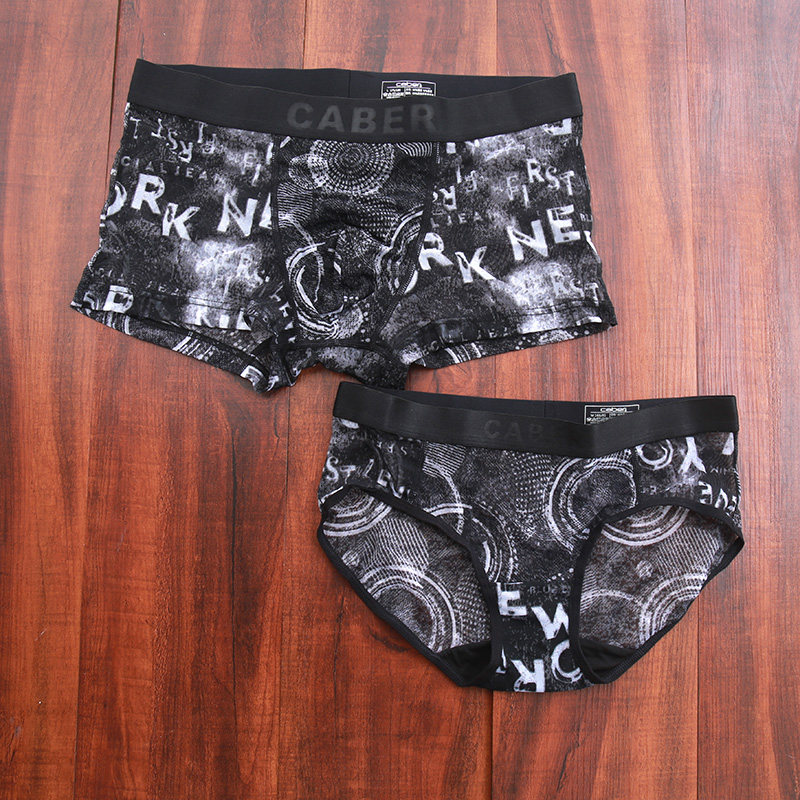 Cabris couple pants mesh sexy transparent ultra-thin men's boxer women's triangle UM919 UL019