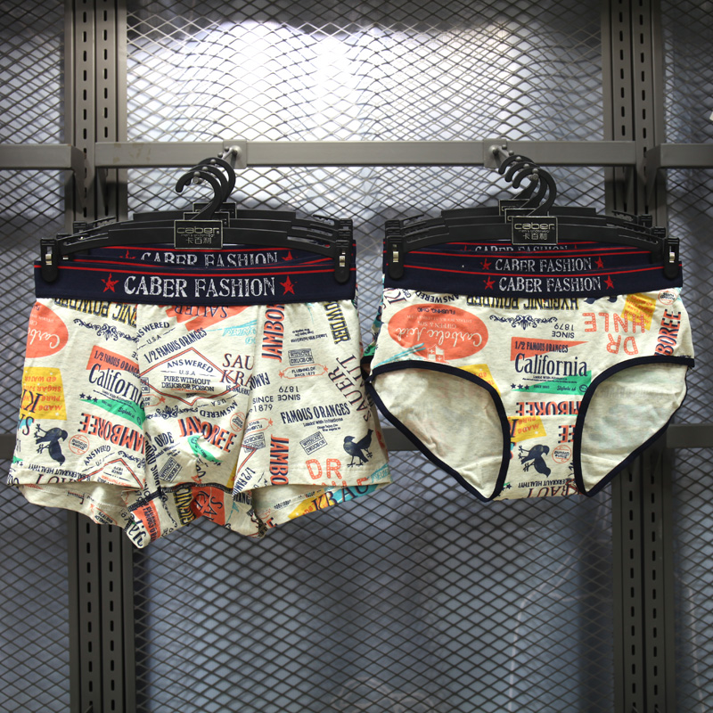 Caber / Calbury couple đồ lót Phim hoạt hình thanh niên cotton nam quần lót nữ tóm tắt 3963 5963 quan lot nam