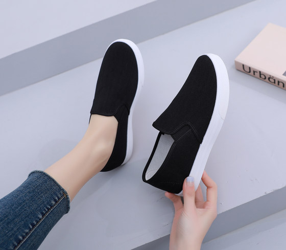 Small white shoes women's Korean version all-match comfortable nurse shoes lightweight non-slip casual beauty canvas shoes slip-on loafers