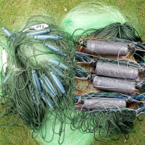 Fishing net sticky net three-layer sinking net high 3 4 4 5 5 6 7 finger soft ship brand green imported silk non-tangled net 100 meters