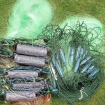 Wire mesh sticky net three-layer sinking net fishing net sticky fish net weighted thickening flowing water net 15 20 meters high net 200 meters long