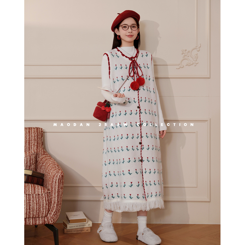 Cat Single [Cherry Garden] Nana's Maternity Outfit for Pregnancy, New Autumn Fashionable Dress Set
