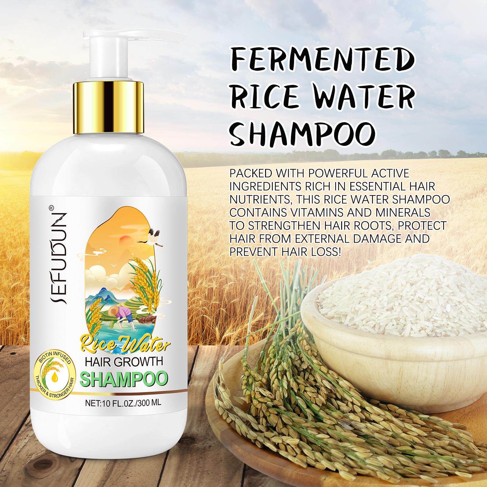 товар из китая rice water shampoo conditioner hair growth shampoo condition