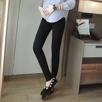 Pregnant womens trousers spring and autumn trousers spring bottoming casual underbelly black slim leggings pregnant women fashion spring clothes