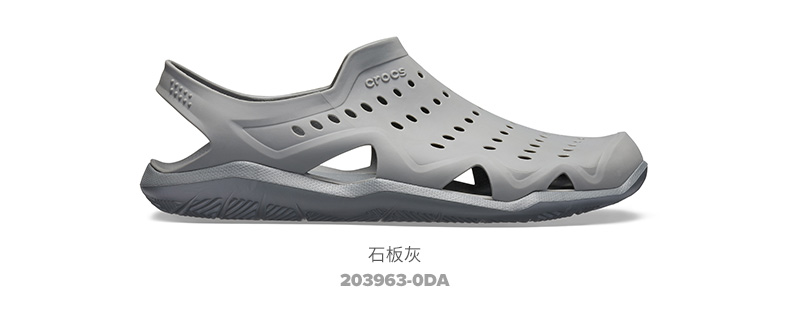 Giày Crocs lỗ nam thẻ Luo Chi mùa hè lướt ván ngoài trời lội nhanh chống khô dép chống trượt | 203963 - Khởi động ngoài trời giày đi tuyết
