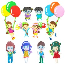 Kindergarten Decorative MaterialClassroom Blackboard CommentsFeaturesFoam stereo wall to paint boys and girls balloons