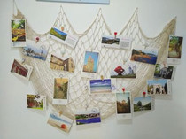 Kindergarten decorated linen weaving net decoration background Farm fishing net weaving net decoration air decoration