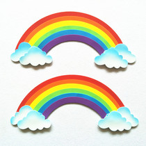 Rainbow foam decorated with seven color rainbow decorated kindergarten environment decoration foam rainbow plus stick