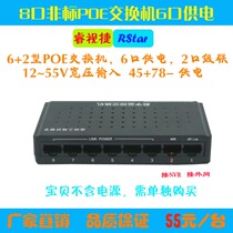 8-port poe switch monitoring 6 2 without power supply 5V 12~55V AP camera wifi10 units