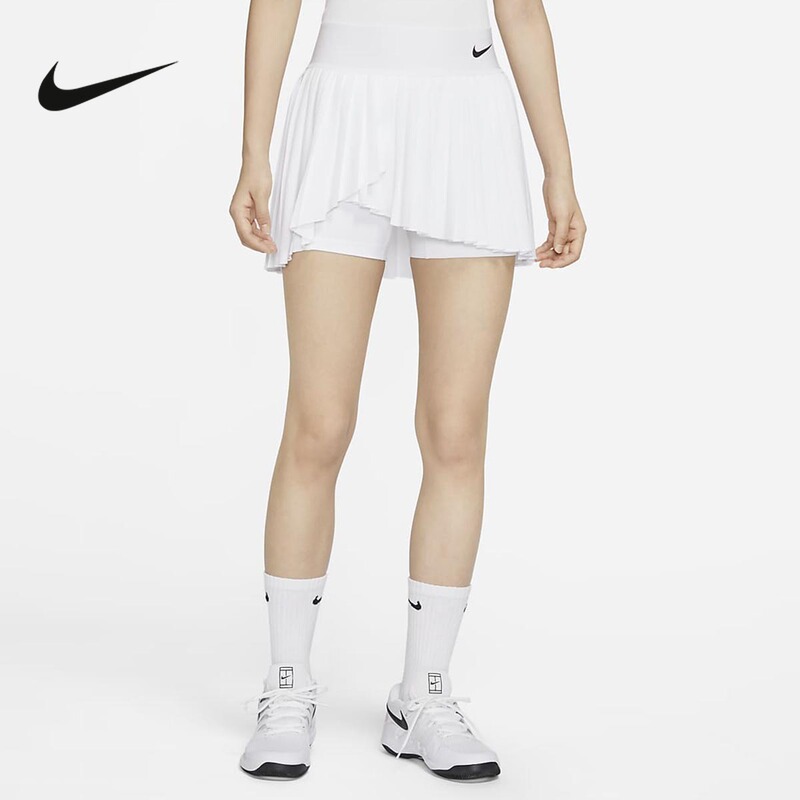 Nike Tennis Women's Short Skirt Golf Casual Sports Spliced Pleated Skirt with Lining Dr6850-100
