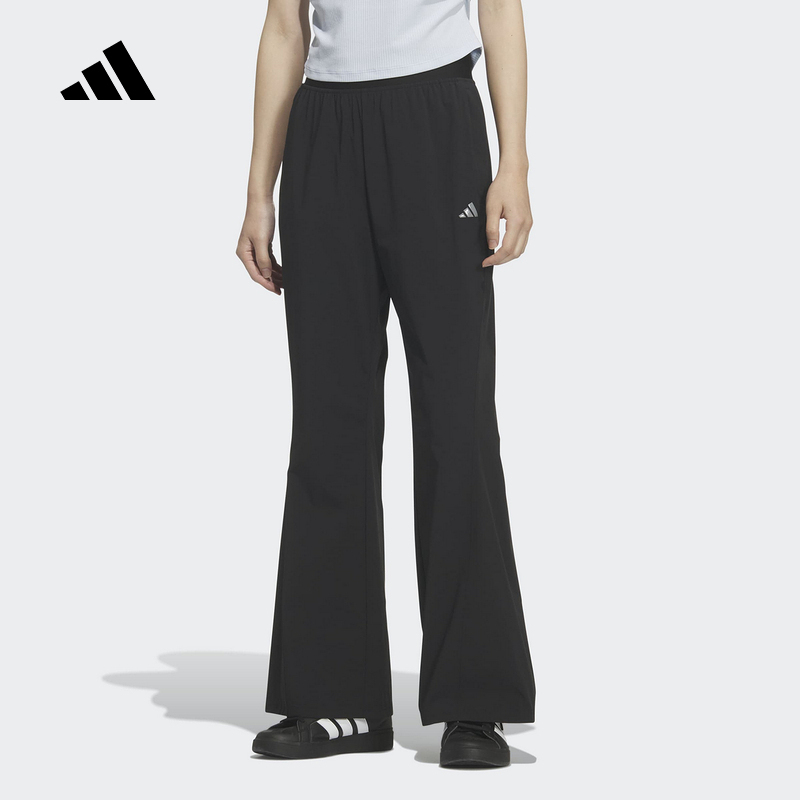 Adidas Adidas Cool-Touch Flared Sports Casual Pants 2026 Summer Women's High-Waisted Woven Long Pants Kh2621