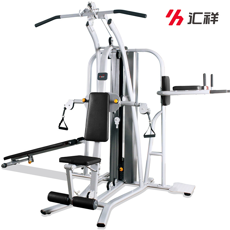 Huixiang Household Three-person Station Integrated Training Equipment Multi-functional Indoor Sports Fitness Large Combined Power Device