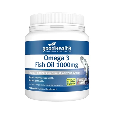 goodhealth深海鱼油胶囊omega3欧米伽3中老年血管保健300粒1000mg