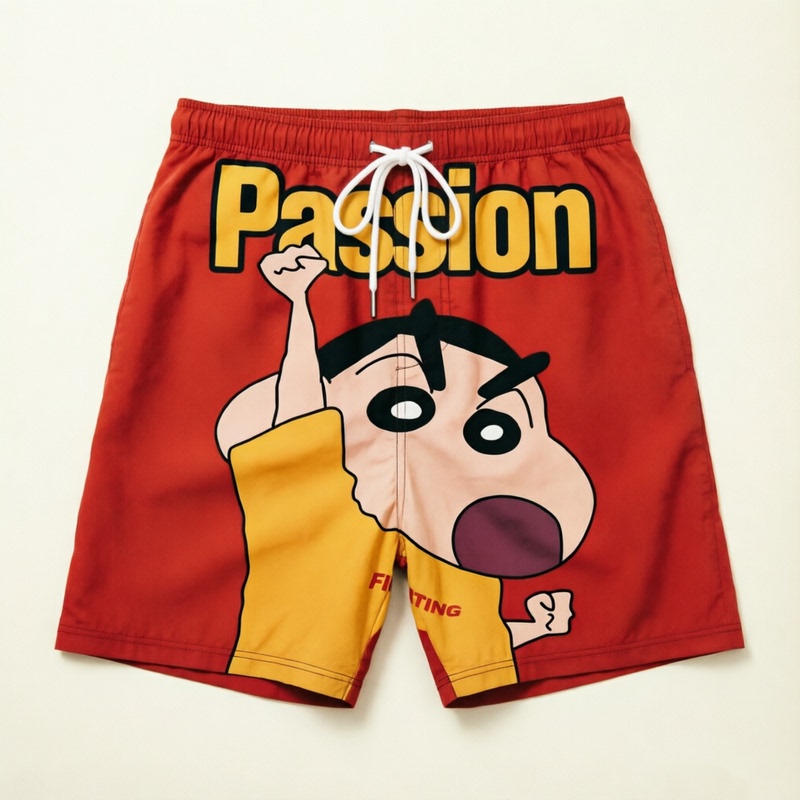 Crayon Shin-Chan Shorts Men's Trendy Brand Ins Style Five-Point Pants Summer Unisex Beach Shorts Cute Cartoon Casual Pants for Students