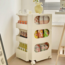 Snack Shelf Small Cart Snacks Storage Cabinet Net Red Lockers Containing Box Living-room Swivel Moving Zero Food Cabinet