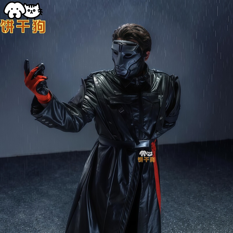 Delta Operation Cosplay Costume: Prison Warden Cosplay Full Set, Gerhards C Costume, Leather Jacket and Mask Set Delta Operation Cosplay Costume: Prison Warden Cosplay Full Set, Gerhards C Costume, Leather Jacket and Mask Set