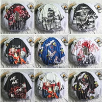 2018 Nhật Bản ukiyo-e wave bảy điểm tay áo kimono cardigan nam và nữ vài chiếc áo rời phần mỏng tay áo sơ mi áo unisex