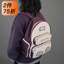 nullbag original small crowdstart high school high school student double shoulder bag large capacity bag nylon class backpack Japan-ROK