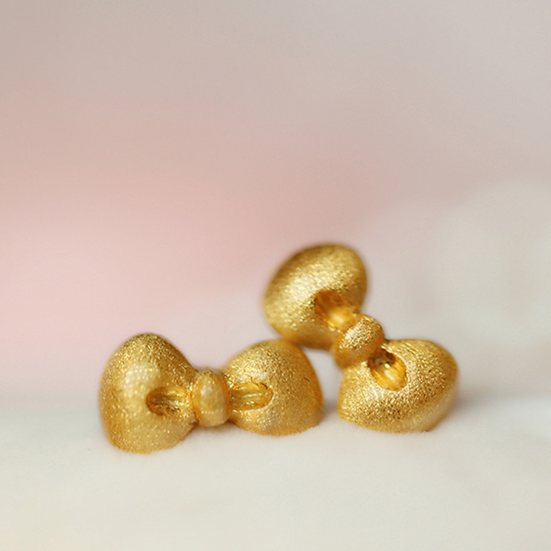 Silver Bench original design butterfly knot 925 pure silver gilded earshot 2021 new wave sweet and temperamental earrings woman