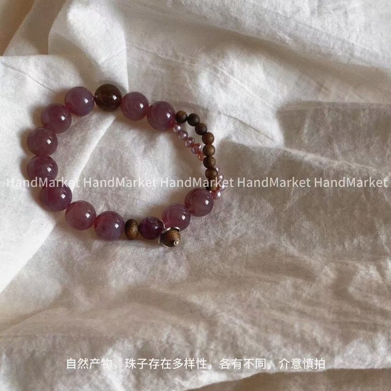 925 Silver Bracelet Jiujiu【Grape Pattern Double-Layer Beads】Handmade, Versatile, Vintage French Style 925 Silver Bracelet Jiujiu【Grape Pattern Double-Layer Beads】Handmade, Versatile, Vintage French Style