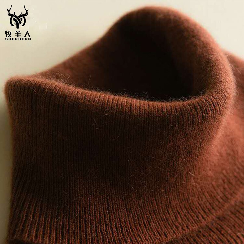 High-Neck Cashmere Sweater for Women, 100% Pure Cashmere, Autumn and Winter Inner Layer, Soft and Close-Fitting, Versatile Knitted Base Layer Sweater for Women