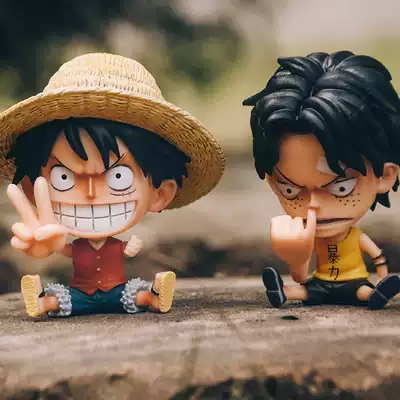 One Piece Model Rufu Ace Model Car Decoration Ornaments Birthday Gift for Boys