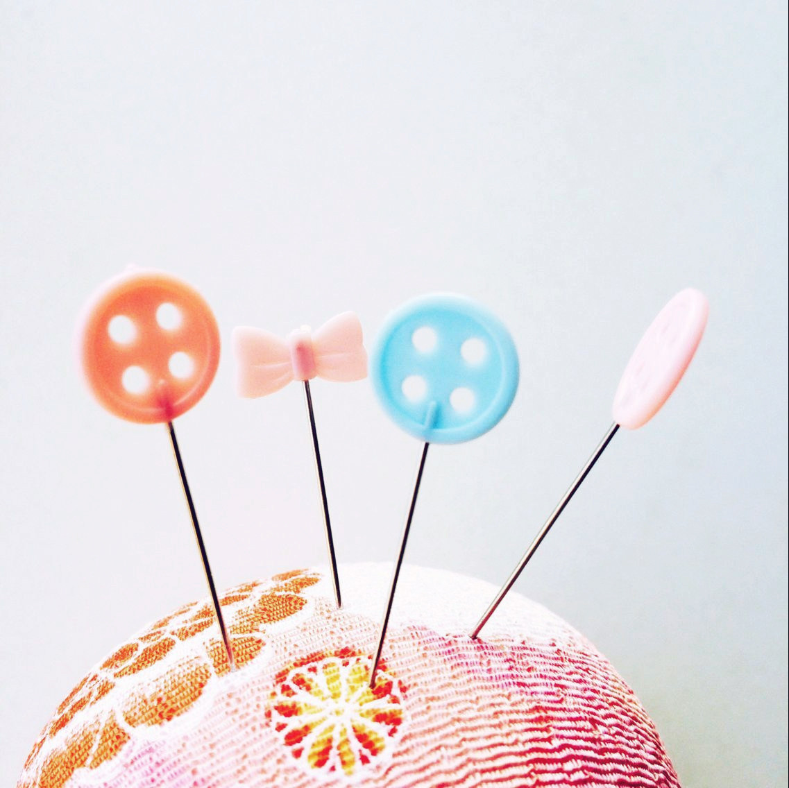 Bunana Embroidery Ice Cream Girlish Positioning Bead Needle Bow Button Big Head Bead Needle
