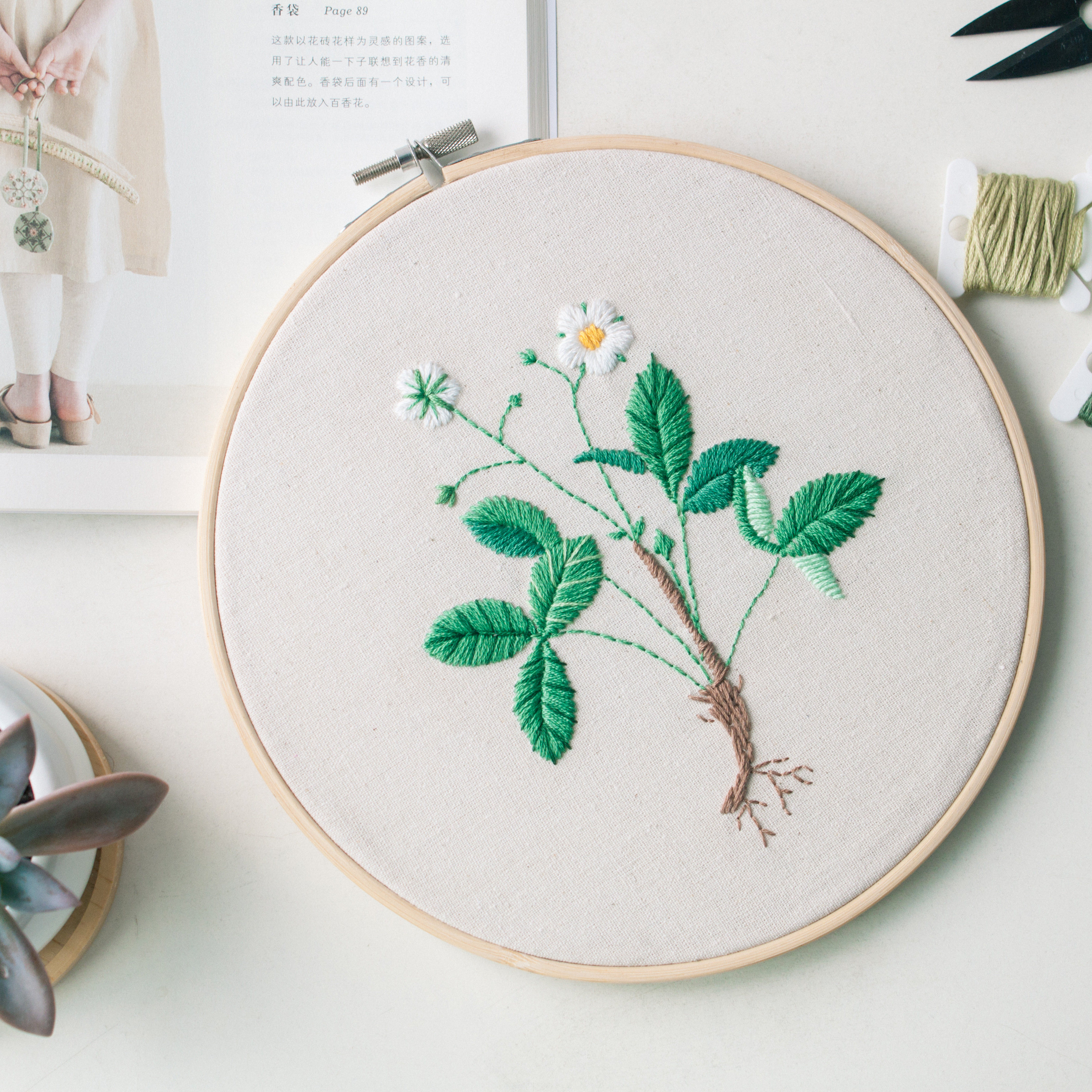 Embroidery Diy material Bauau style new hand beginology Cubic cloth art embroidery