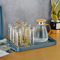 High value glass hanger drain Tray storage rack water cup holder Cup rack light luxury storage upside down cup holder