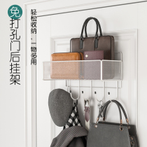 Door rear adhesive hook hanging hanger door hanging rack free Wall Wall clothes bag porch storage rack storage rack