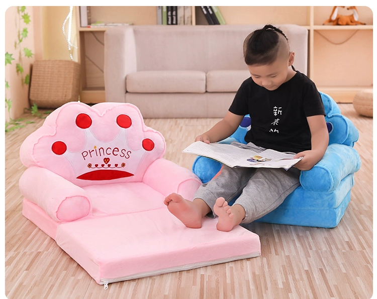 phim hoạt hình cho trẻ em gấp ghế sofa dễ thương chút lười biếng cậu bé cô gái công chúa ngả ghế ghế đẩu bé vườn ươm đọc - Ghế sô pha