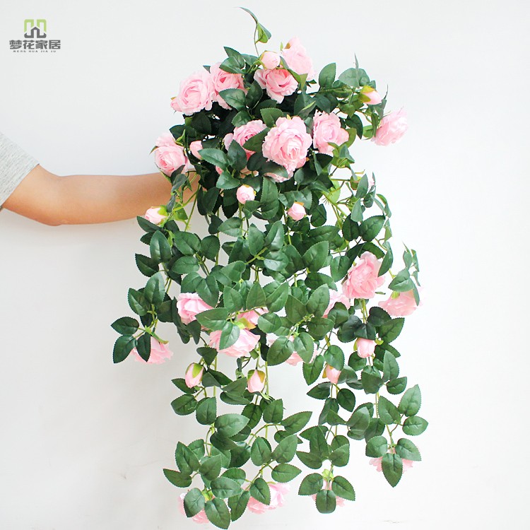 Ocean Peony Emulation Flower Green Vines Bar Wall Decoration Fake Flower Living-room Hanging Decoration Rose Strips Cover Shelter Air Conditioning Tubes