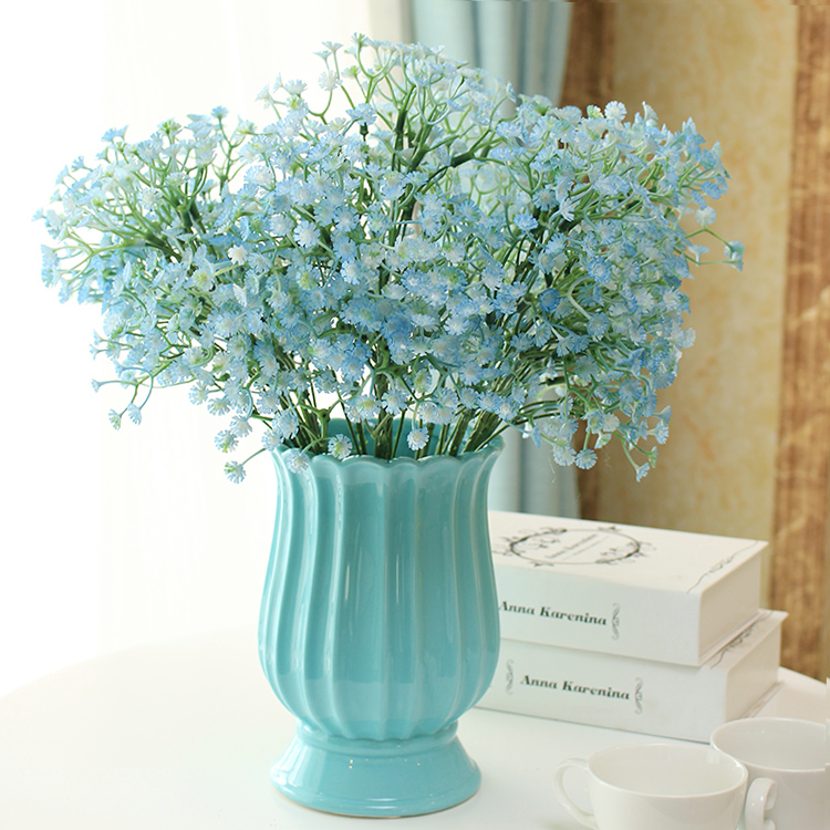 Living room vase creative fashion decoration home decoration bedroom table flower ceramic gypsophila set flower arrangement