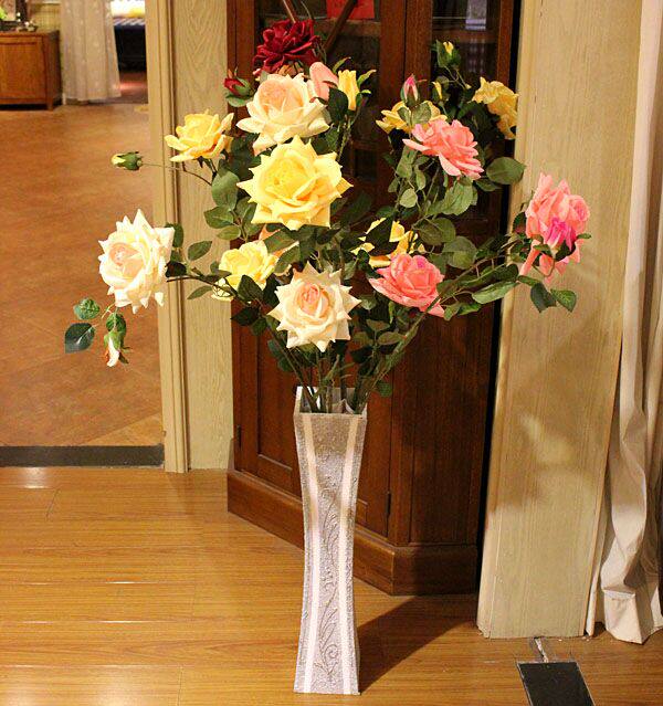 Clear Barn Handling Emulation Flower Fake Flower Inserts Vase Single Branch Dancing Lan Floor Drying Flower Living Room Adornment No.