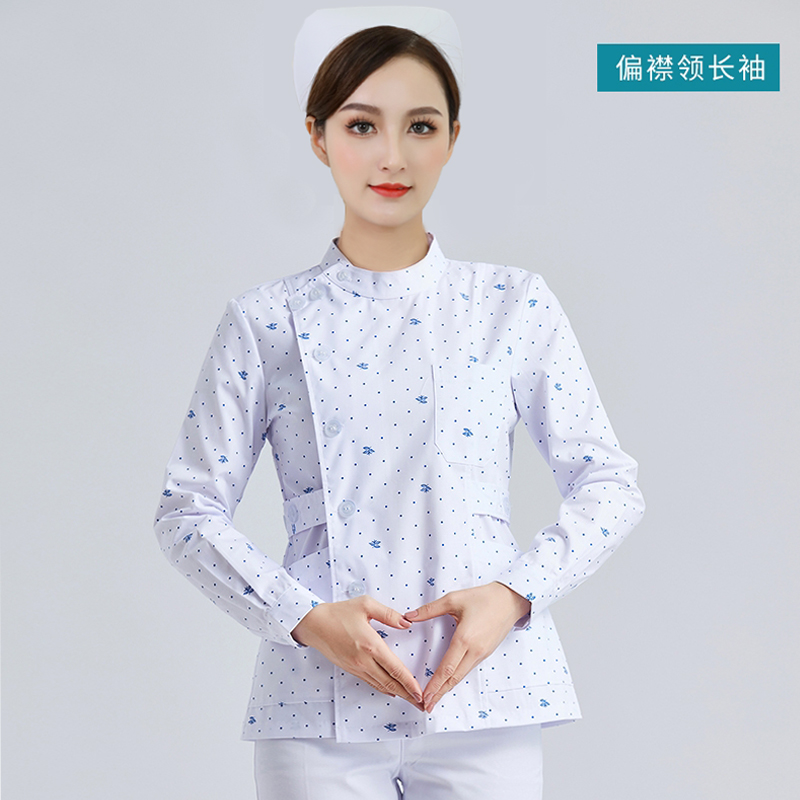 Floral nurse clothes short-sleeved women's summer two-piece suit nursing home mother and baby Yuesao oral care work clothes long-sleeved
