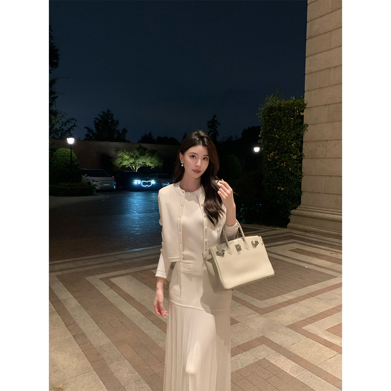 Kunzong【Dublin】Fashion Suit for Women New Autumn Heavy Craftsmanship Elegant Jacket and Dress Two-Piece Set for Women Kunzong【Dublin】Fashion Suit for Women New Autumn Heavy Craftsmanship Elegant Jacket and Dress Two-Piece Set for Women