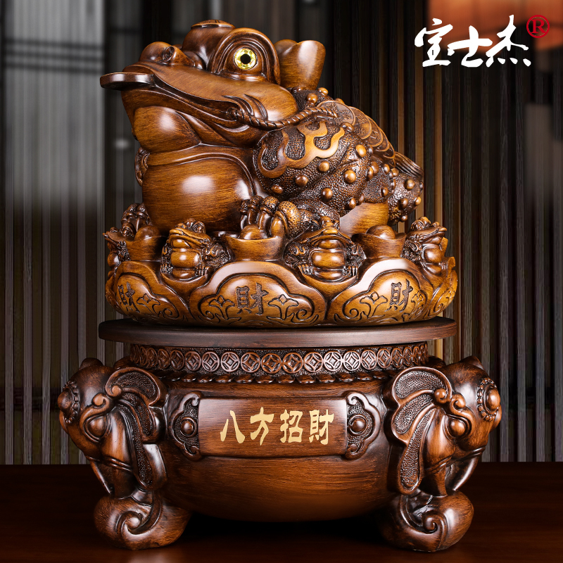 Large Golden Toad Ornament, Three-Legged Toad That Can Rotate, Golden Toad Decoration for Company Office Opening Gift, Cash Register Decoration Large Golden Toad Ornament, Three-Legged Toad That Can Rotate, Golden Toad Decoration for Company Office Opening Gift, Cash Register Decoration