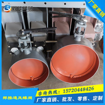Dust removal pipe welding type ventilation adjustment air valve Carbon steel handle type round air door duct manual ventilation butterfly valve