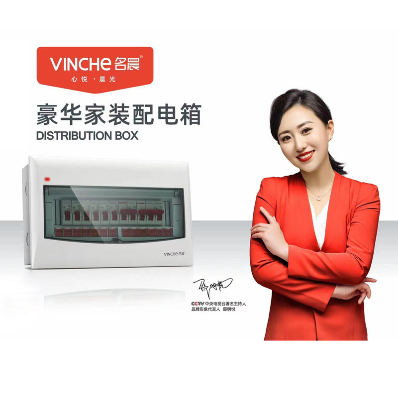 12-Position Distribution Box Complete Set Suitable for Delixi Circuit Breakers, Leakage Protection Box, Surface-Mounted Strong Current Box, Household Concealed Installation