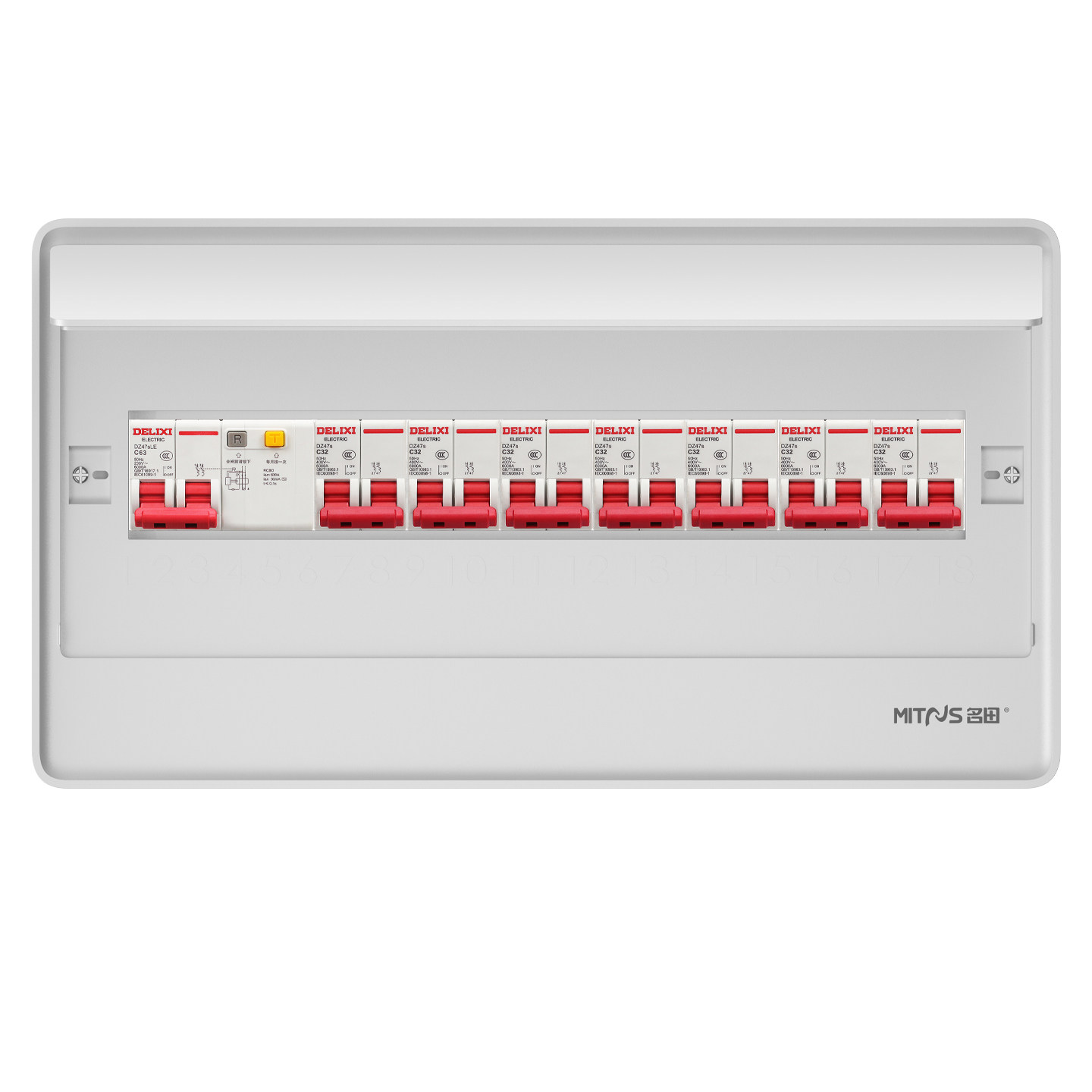 Complete Set of Delixi 2P63A Leakage Protection 32A Circuit Breaker Protection Box for Household High-Voltage Power Box Main Switch Meter Box