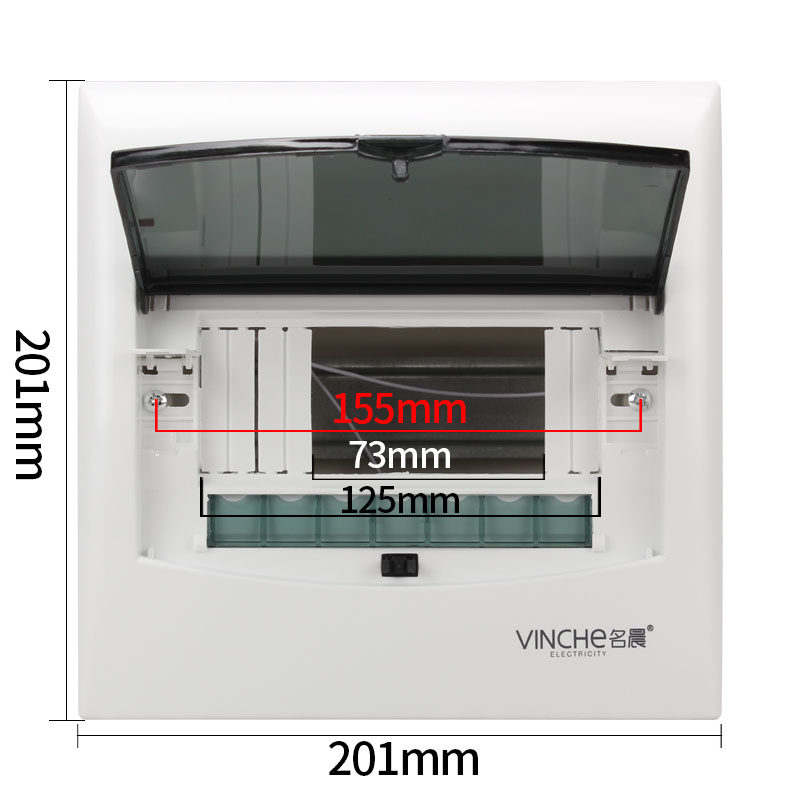 4-6 Position Distribution Box Lighting Circuit Box Household Concealed Electrical Box Strong Current Box Circuit Breaker Box Iron Base Surface Mounted