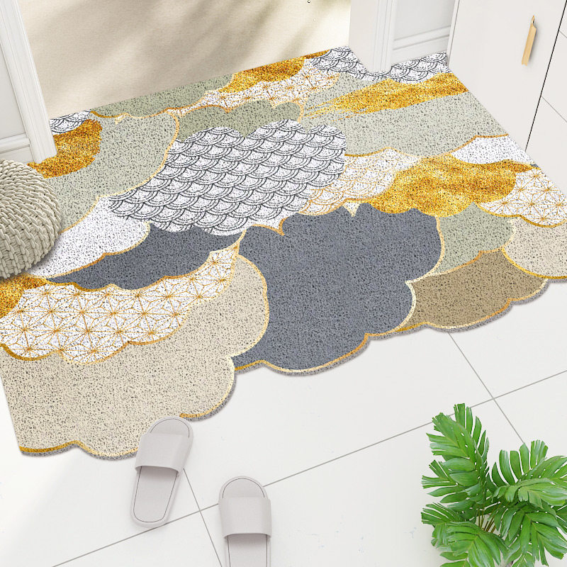 Nordic entry-level cushion silk ring footbed large doorway carpet can cut abrasion-proof door cushion into doorway home foot mat