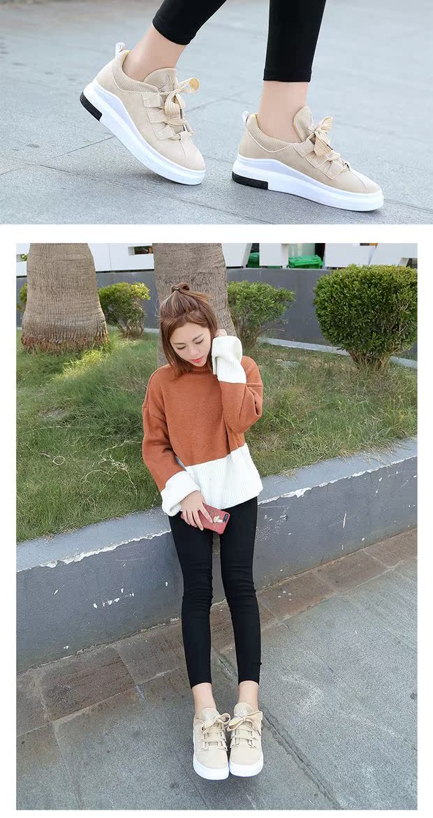 Giày nữ sinh viên Hàn Quốc phong cách Harajuku ulzzang Nhật Bản nhỏ tươi hoang dã mùa thu giày vải màu hồng giầy đen nữ